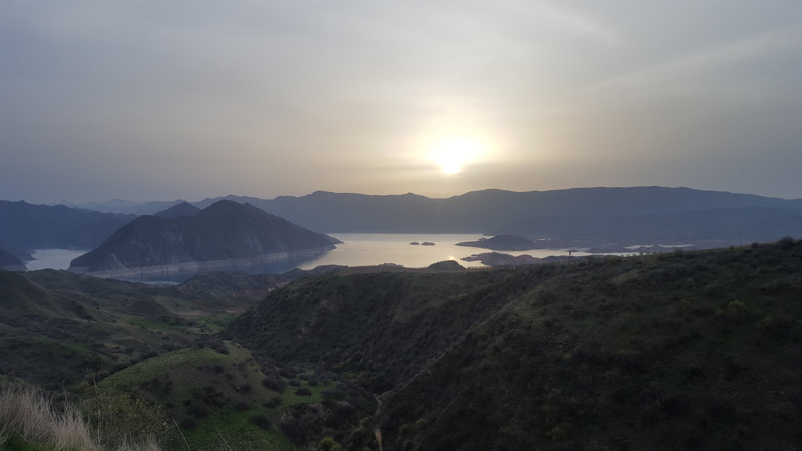 Norak Reservoir at sunset